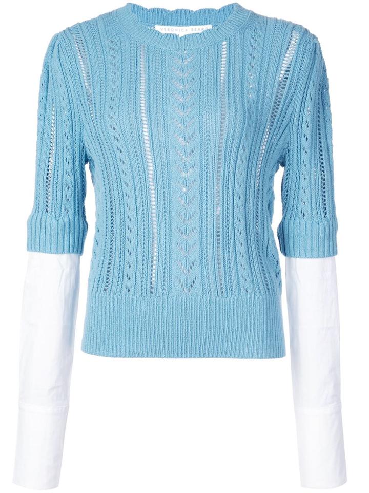 Veronica Beard Fine Knit Sweatshirt - Blue