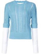 Veronica Beard Fine Knit Sweatshirt - Blue