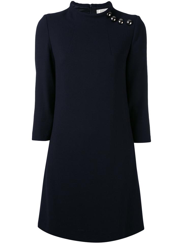 Goat - Eloise Dress - Women - Polyester/acetate/wool - 14, Blue, Polyester/acetate/wool