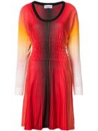 Sonia Rykiel Striped Flared Dress - Yellow & Orange