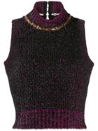 Versace Sleeveless Knitted Top - Black