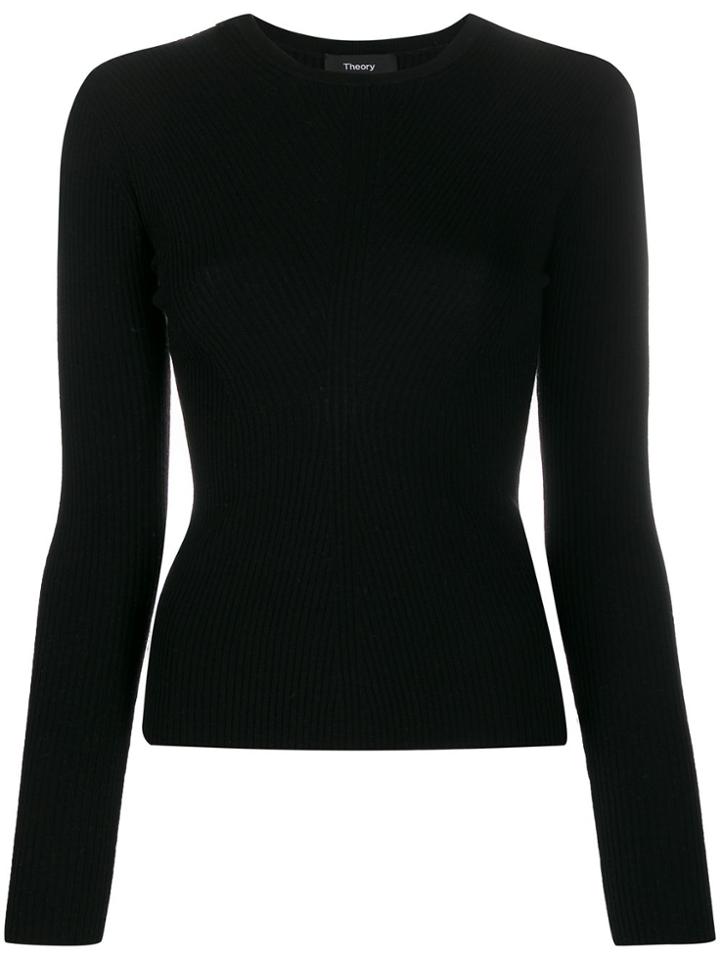 Theory Fine Knit Jumper - Black
