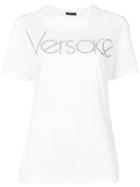 Versace Vintage Logo Embellished T-shirt - White