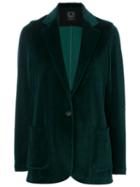 T Jacket - Velvet Blazer - Women - Cotton/polyamide - M, Green, Cotton/polyamide