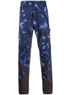 Stone Island Graphic Print Trousers - Blue