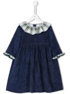 Amaia Plaid Detailing Flared Dress, Girl's, Size: 6 Yrs, Blue