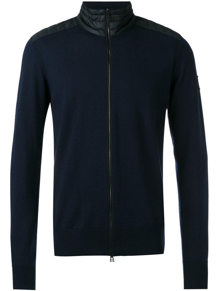 Belstaff Kelby Cardigan, Men's, Size: Large, Blue, Virgin Wool