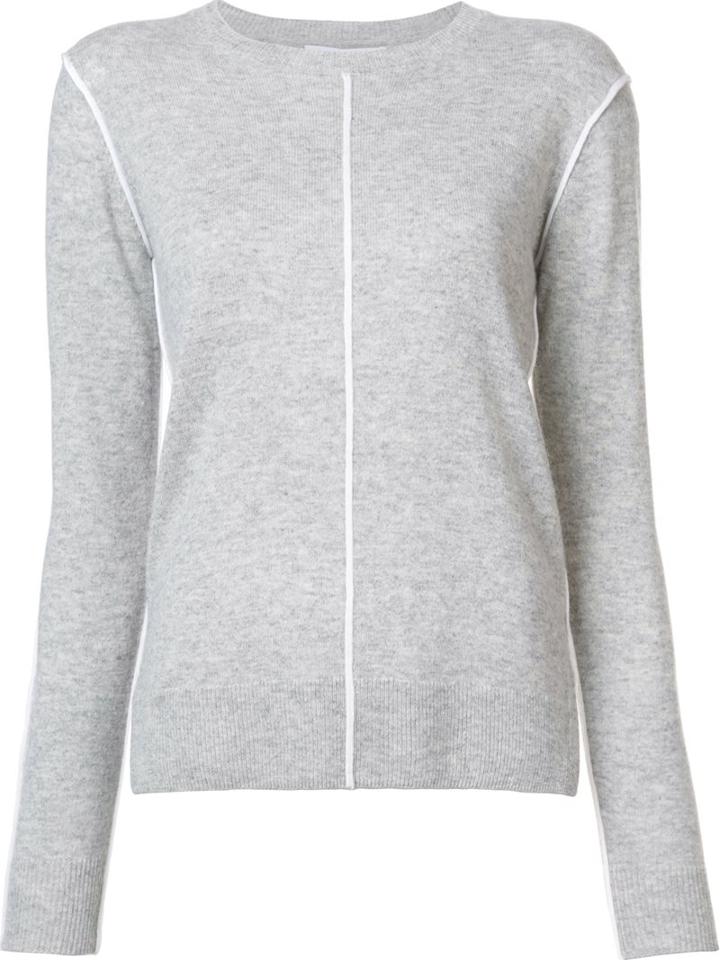 Derek Lam 10 Crosby Crew Neck Jumper, Women's, Size: Large, Grey, Cashmere