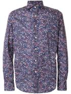 Glanshirt Floral Print Cotton Shirt - Pink & Purple