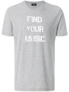 Diesel Printed Slogan T-shirt - Grey