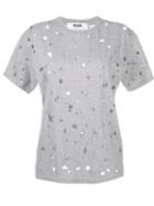 Msgm Distressed T-shirt