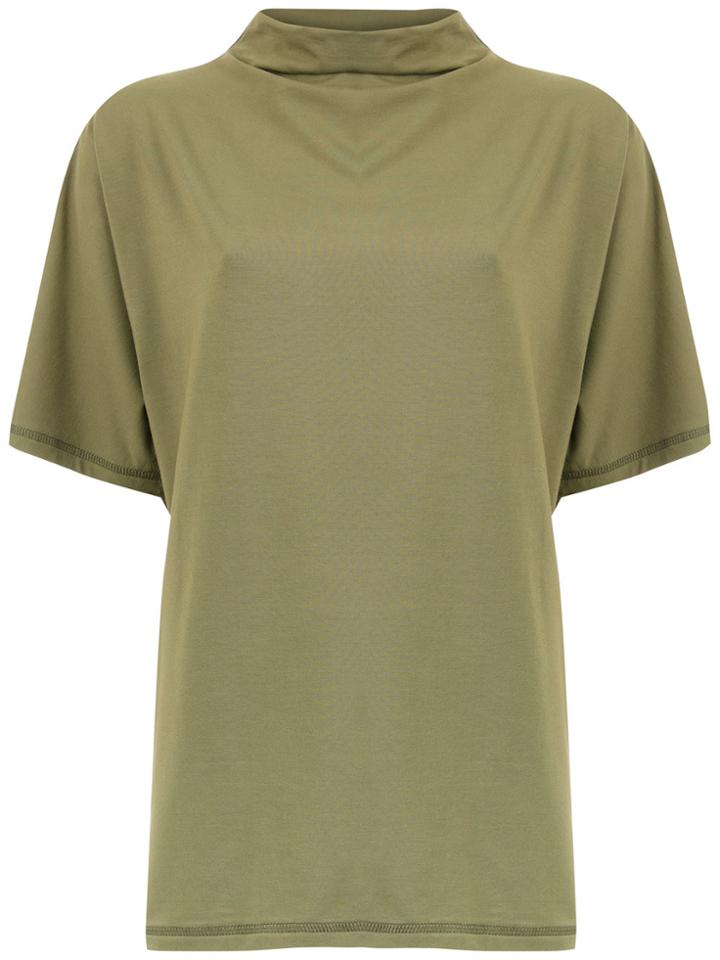 Gloria Coelho High Neck T-shirt - Green