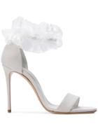 Casadei Ruffle Embellished Sandals - White