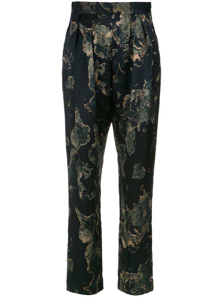 Andrea Marques Printed V-back Jumpsuit - Black