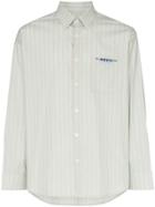 Maison Kitsuné X Ader Error Striped Shirt - Green