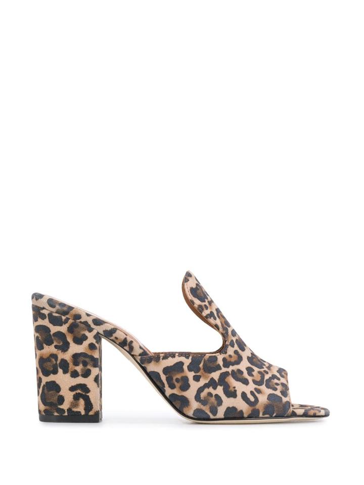 Paris Texas Leopard 80 Mules - Neutrals
