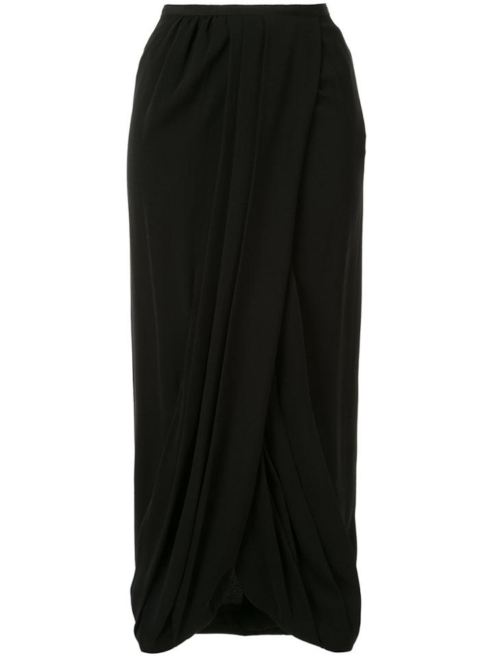Giambattista Valli Silk Gathered Skirt - Black