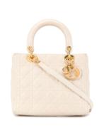 Christian Dior Pre-owned Lady Dior Cannage 2way Handbag - White