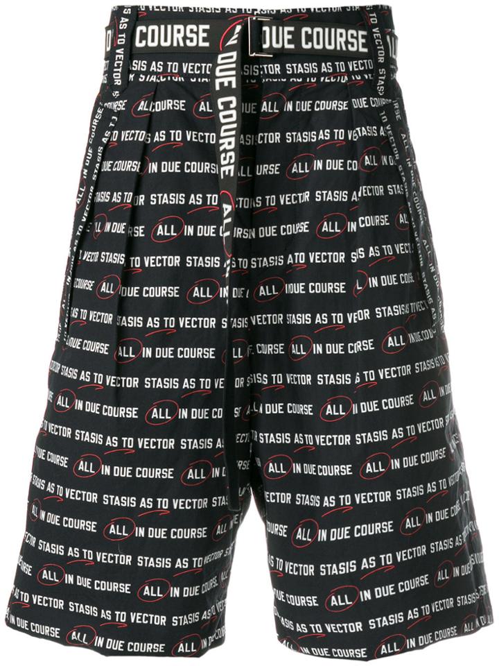 Sacai Vector Print Shorts - Black
