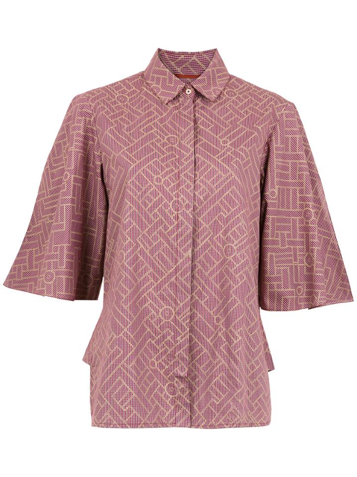 Sissa Gingham Angola Shirt - Pink & Purple