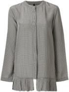 Sara Lanzi Gingham Blouse - Grey