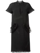 Christopher Kane Keyhole Detail Organza Dress - Black