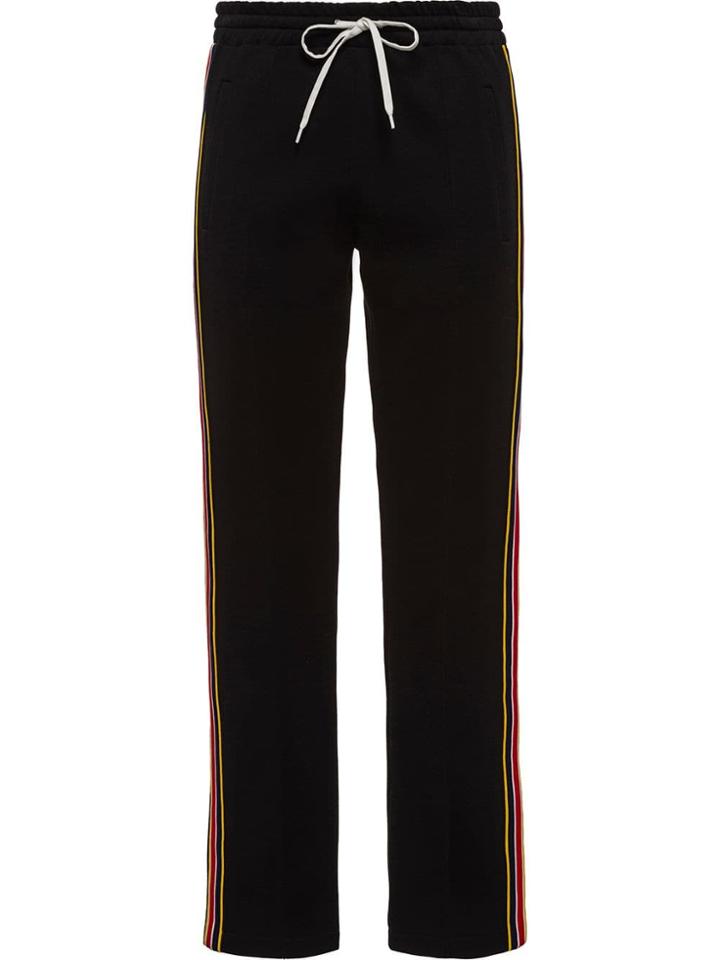 Miu Miu Side Stripes Detail Track Trousers - Black