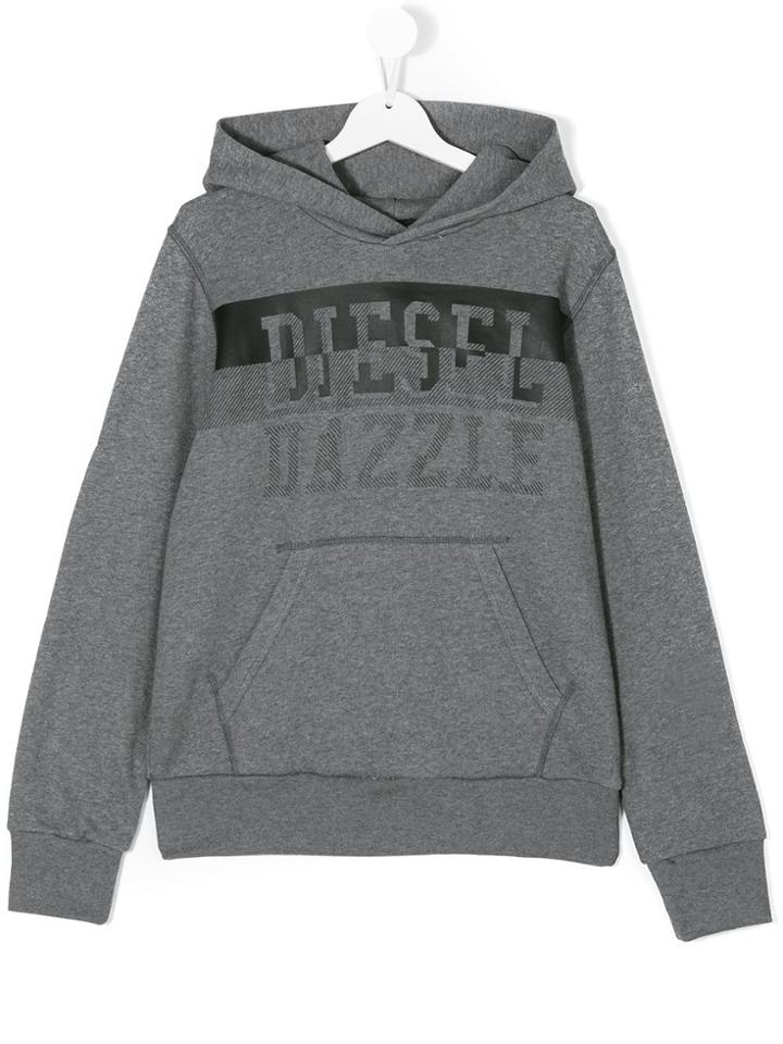 Diesel Kids Teen Sidev Hoodie - Grey