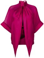 Givenchy Draped Neckline Rottweiler Print Top - Pink
