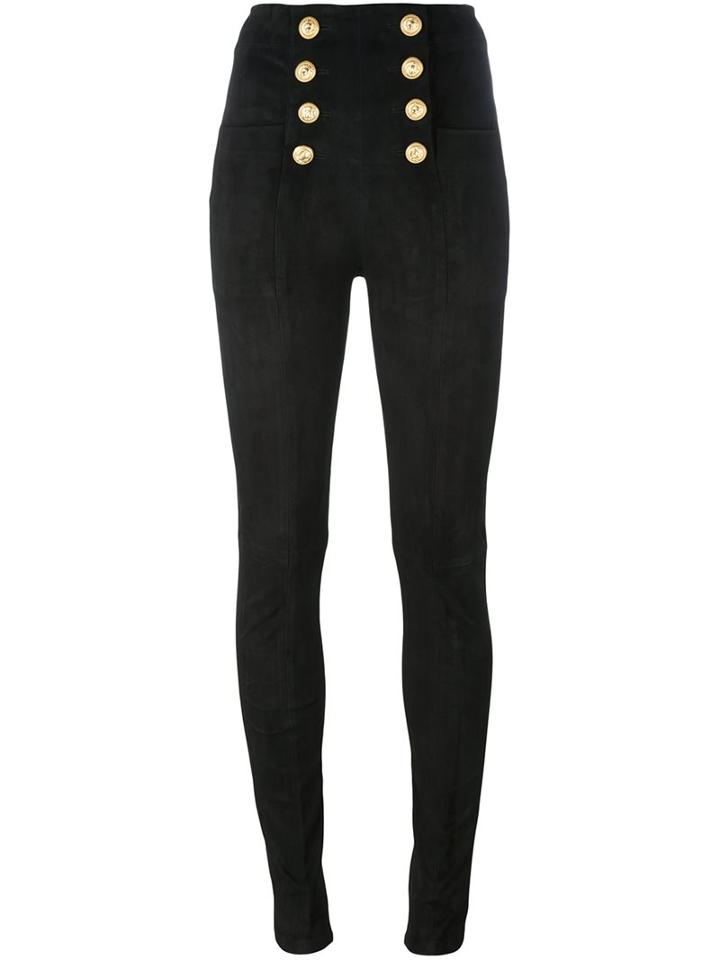 Balmain Metallic Button Trousers