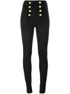 Balmain Metallic Button Trousers