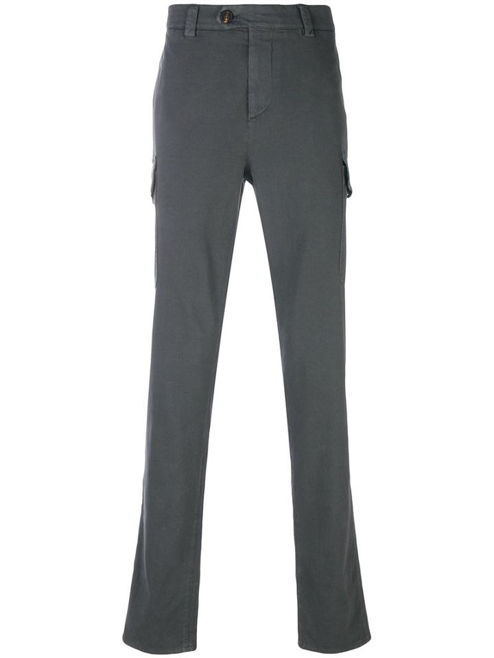 Brunello Cucinelli - Plain Chinos - Men - Cotton/polyester/spandex/elastane - 46, Grey, Cotton/polyester/spandex/elastane
