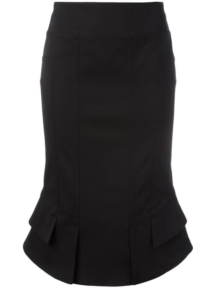 Tom Ford Flared Hem Fitted Skirt - Black