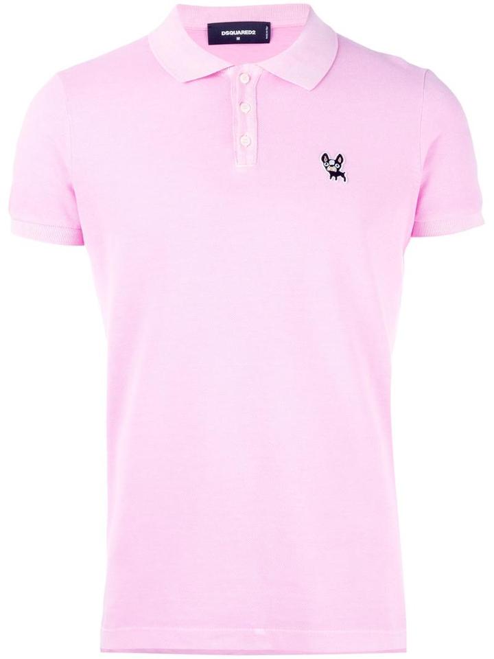 Dsquared2 Dog Polo Shirt, Men's, Size: Small, Pink/purple, Cotton