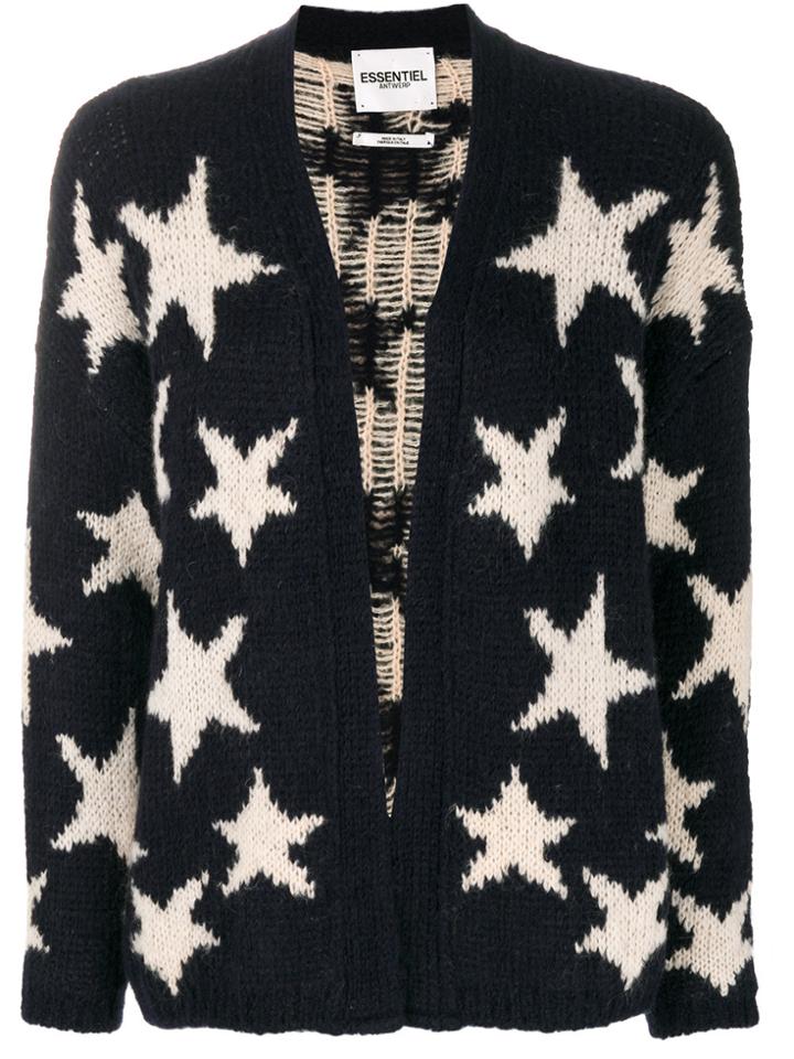 Essentiel Antwerp Star Patterned Cardigan - Blue
