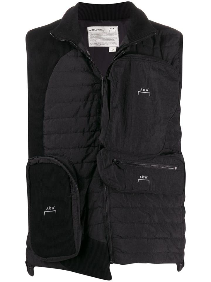 A-cold-wall* Pocket Detail Padded Gilet - Black