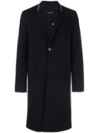 Valentino 'rockstud' Single Breasted Coat - Black