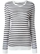 T By Alexander Wang Striped T-shirt, Women's, Size: Medium, Blue, Rayon/linen/flax