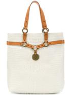 Armani Collezioni Harness Handle Tote Bag - White