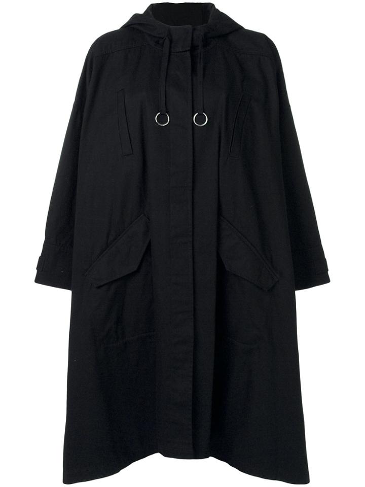 T By Alexander Wang Oversized Draped Coat - Black