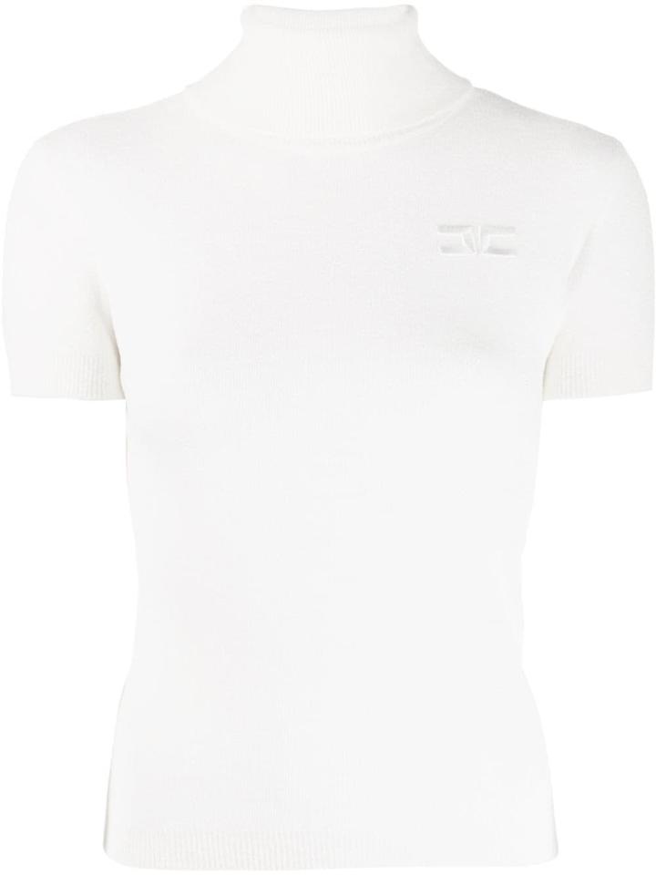 Elisabetta Franchi Short Sleeved Knitted Top - White