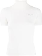 Elisabetta Franchi Short Sleeved Knitted Top - White