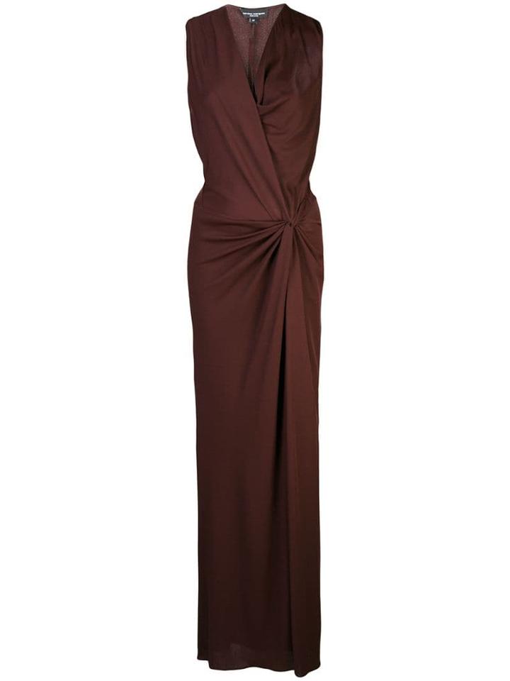 Narciso Rodriguez Knot Detail Dress - Brown