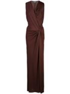 Narciso Rodriguez Knot Detail Dress - Brown