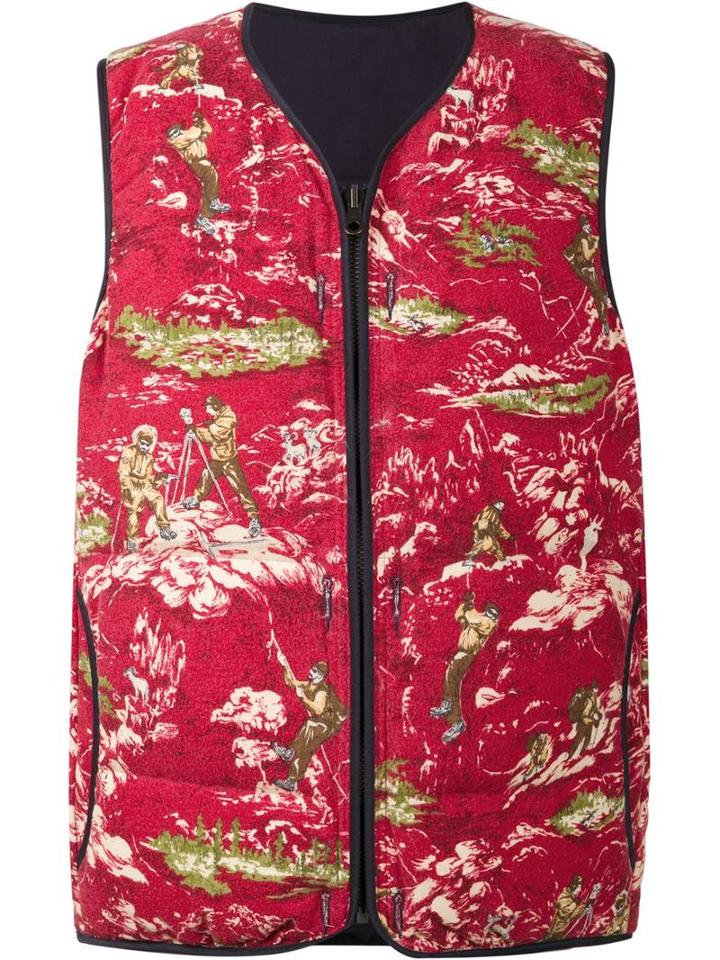 Visvim Printed Vest, Men's, Size: 4, Cotton/goose Down