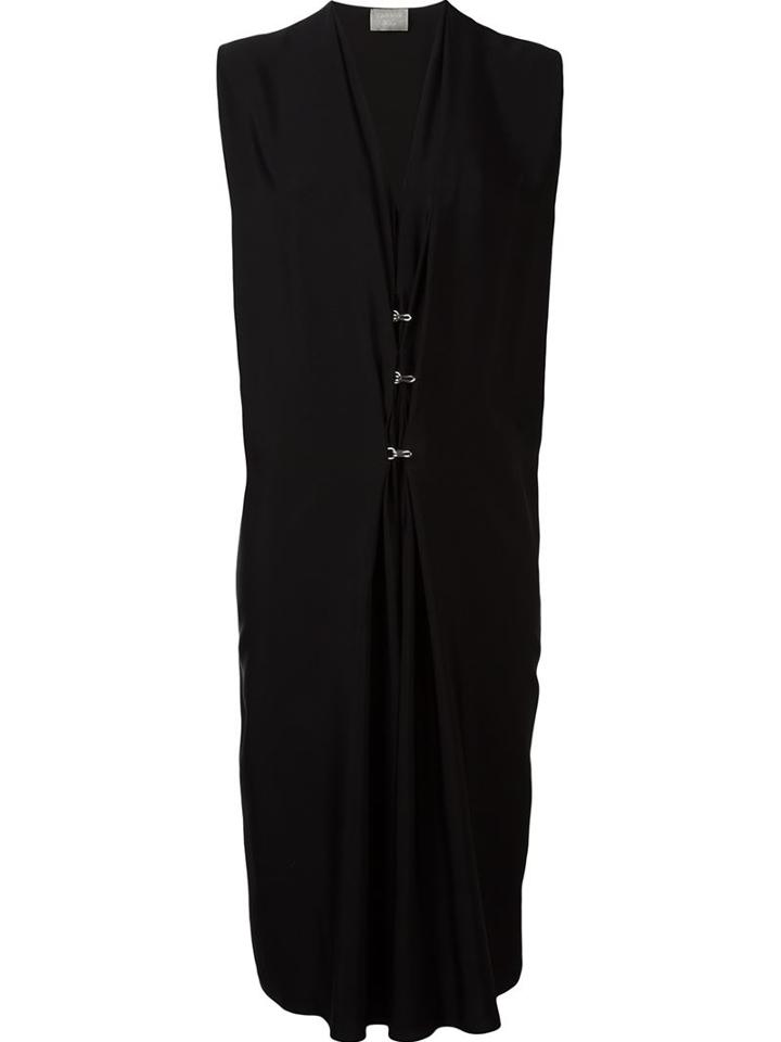 Lanvin Hook And Eye Detail Dress, Women's, Size: 40, Black, Silk