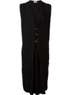 Lanvin Hook And Eye Detail Dress, Women's, Size: 40, Black, Silk