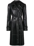 Helmut Lang Studded Leather Trench - Black
