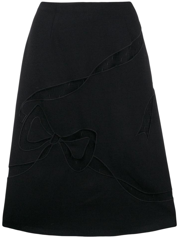 Red Valentino Sablè Skirt - Black