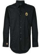Billionaire - Embroidered Logo Shirt - Men - Cotton/spandex/elastane - S, Black, Cotton/spandex/elastane